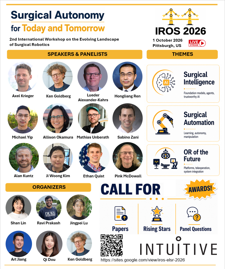 ELSR 2026 workshop poster — IROS 2026, Pittsburgh